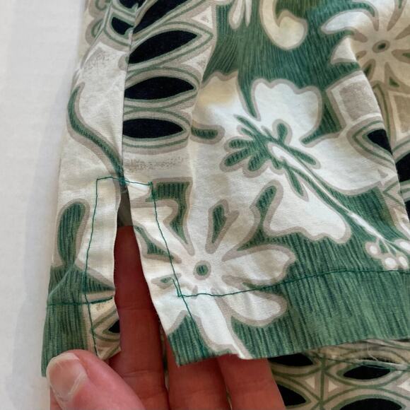 VTG Hilo Hattie Short Sleeve Green Tropical Print Hawaiian Button Down Shirt, L - Picture 5 of 11